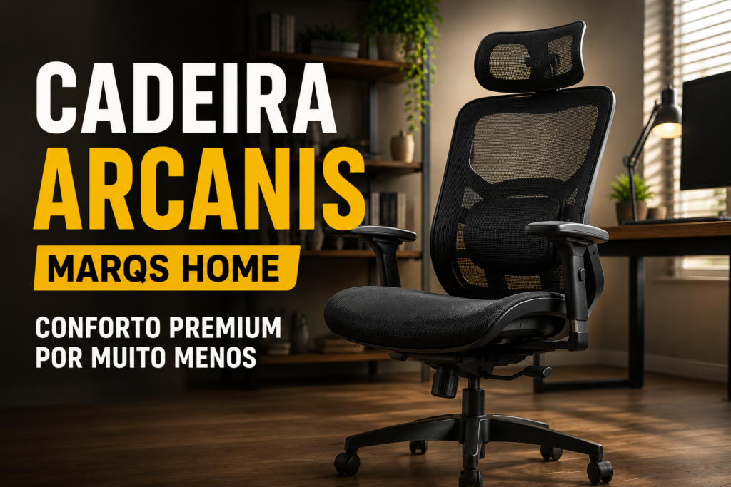 Cadeira ergonômica barata que viralizou? Conheça a Arcanis da Marqs Home