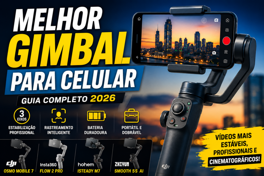 Melhor Gimbal para Celular em 2026: 7 Modelos Que Valem a Pena Comprar